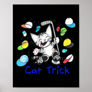 Kat Hattrick IJshockey Doelpunt Scoren Kitten Kitt Poster