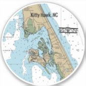 Kat Hawk North Carolina Sticker (Voorkant)