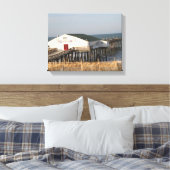 Kat Hawk Pier, NC, foto op Canvas Afdruk (Insitu (Slaapkamer))