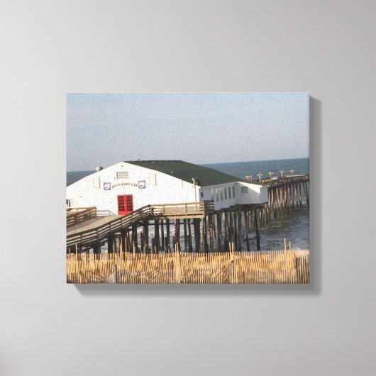 Kat Hawk Pier, NC, foto op Canvas Afdruk (Voorkant)