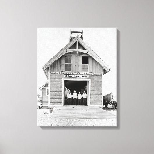 Kat Hawk reddingsstation, 1902 Canvas Afdruk (Voorkant)