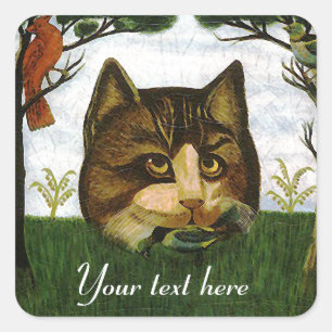 Kat Head (Cheshire Cat) Vierkante Sticker