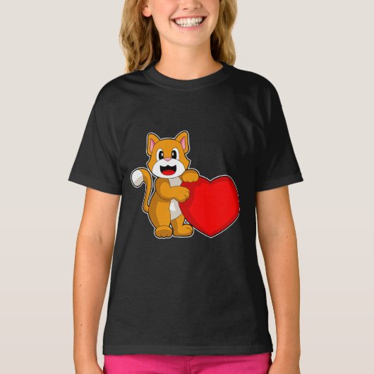 Kat Heart T-shirt (Voorkant)