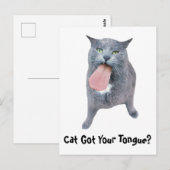 Kat heeft je tong? briefkaart (Voorkant / Achterkant)