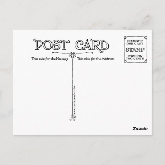 "KAT HEEFT TABLE MANNERS"  GARDEN PARTIJ BRIEFKAART (Achterkant)