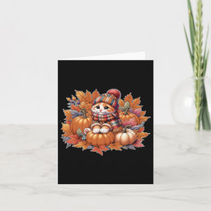 Kat-herfst hallo-bladeren-herfst-kat-kitten-liefhe kaart