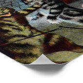 Kat herstelt het op een dak poster (Hoek)