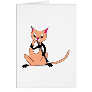 Kat Het afspelen van de Clarinet