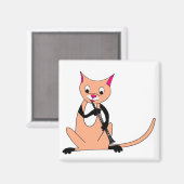 Kat Het afspelen van de Clarinet Magneet (Voorkant / Achterkant)