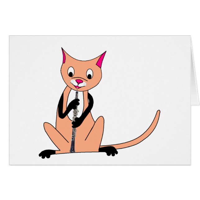 Kat Het afspelen van de Oboe (Voorkant Horizontaal)
