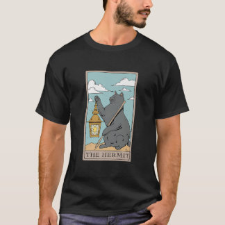 Kat het ontwerp van de Kaart van Hermit Tarot voor T-shirt