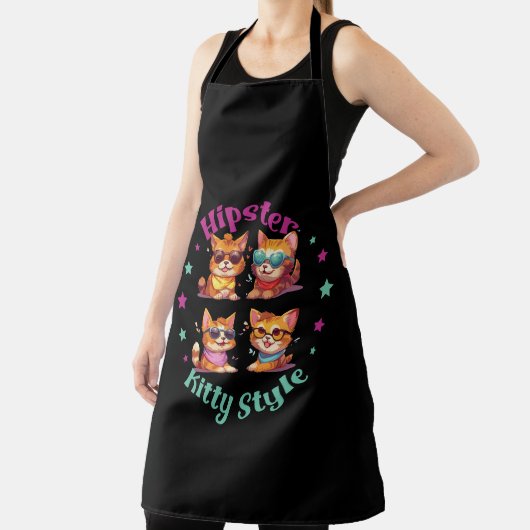 Kat Hipster Stijl Schort (Insitu)