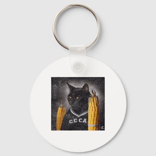 Kat Hockey Corn op de krab Sleutelhanger (Voorkant)