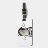 Kat Holding Free Huggen Sign Bagagelabel (Voorkant verticaal)