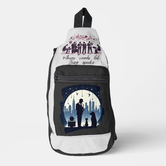 Kat, hond, Jazz Sling Bag (Voorkant)