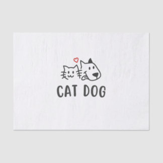 Kat Hond – Mooie Minimalistische Ontwerp van Kat e Tissuepapier