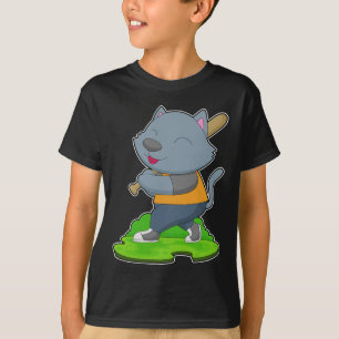 Kat Honkbal Bat T-shirt