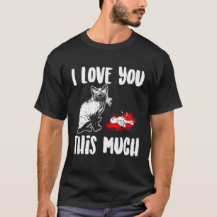 Kat houdt van dode vogel grap elke dag tekst eenvo t-shirt