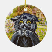 Kat & Huis Achtergrond door Louis Wain · Ornament (Achterkant)