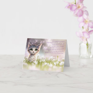 Kat Huisdier Medeleven Spiritueel Gedicht Kitten B Kaart