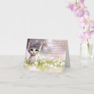Kat Huisdier Medeleven Spiritueel Gedicht Kitten B Kaart