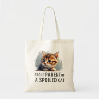 Kat Humor trotse ouder van een verwende kat Tote Bag