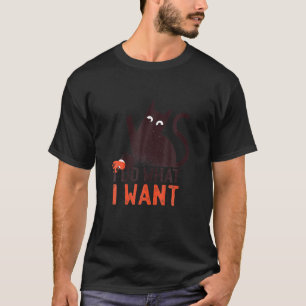 Kat ik doe wat ik wil dat grappige rebellenkat Fun T-shirt