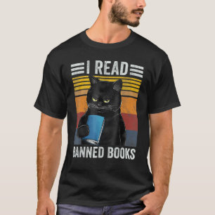 Kat Ik Lees Verboden Boeken Boekenwurmen Lezen Boe T-shirt