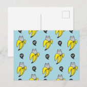 Kat in bananen briefkaart (Voorkant / Achterkant)