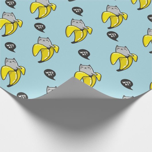 Kat in bananen cadeaupapier (Hoek)