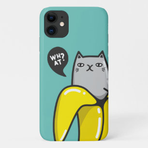 Kat in bananen iPhone 11 hoesje