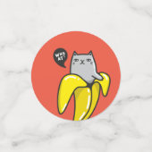 Kat in bananen confetti (Kleine voorkant)