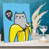 Kat in bananen fotoplaat (Zijkant)