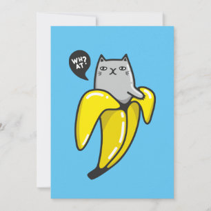 Kat in bananen kaart