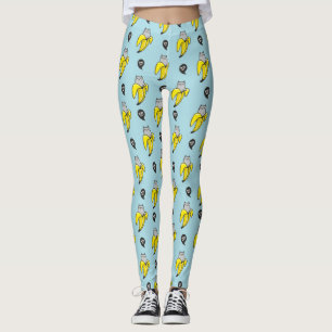 Kat in bananen leggings