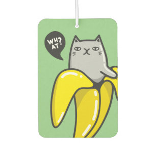 Kat in bananen luchtverfrisser