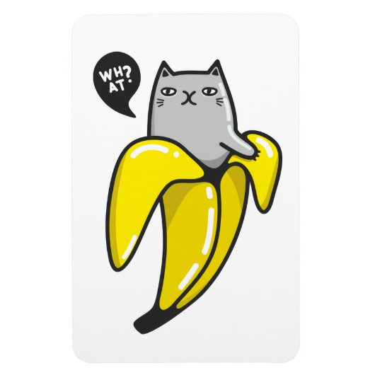 Kat in bananen magneet (Verticaal)