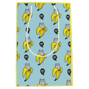 Kat in bananen medium cadeauzakje