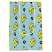 Kat in bananen medium cadeauzakje (Achterkant)