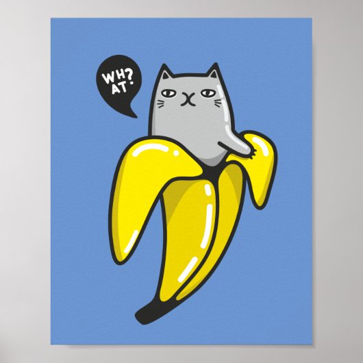 Kat in bananen poster (Voorkant)