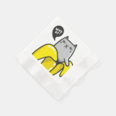 Kat in bananen servet (Hoek)