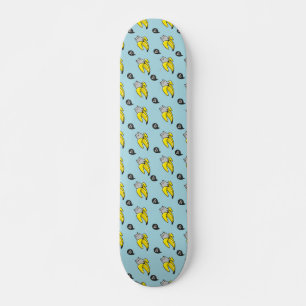 Kat in bananen skateboard