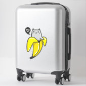 Kat in bananen sticker (Koffer)