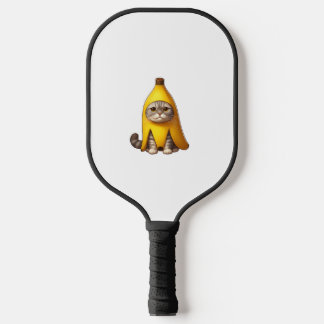 Kat in bananenkostuum pickleball paddle