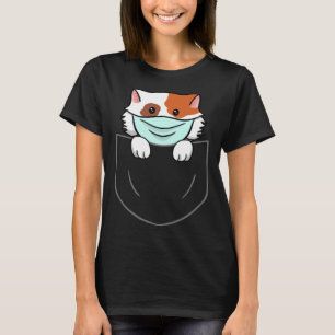 Kat in borstzak borstzak Dierlijk gezichtsmasker T-shirt