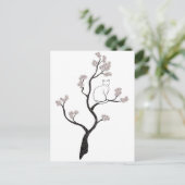 Kat in Cherry Blossom Tree Briefkaart (Staand voorkant)