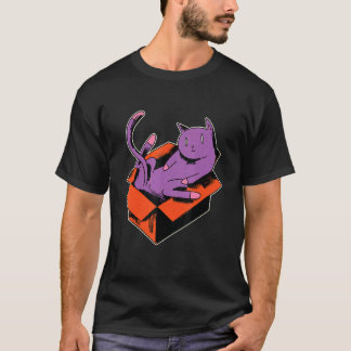 Kat in de doos t-shirt