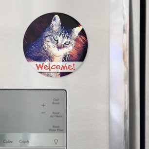 Kat in de foto van de close-up van Rafters Magneet