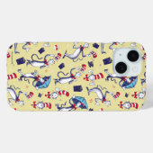 Kat In De Hoed | Geel Patroon Case-Mate iPhone Case (Achterkant (horizontaal))