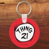 Kat in de hoed | Thing 1 Thing 2 - Aangepaste Thin Sleutelhanger (Achterkant)